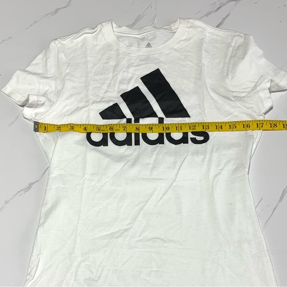 NWOT Adidas Women’s White Round Neck Short Sleeves Tee Size Small - Picture 6 of 8